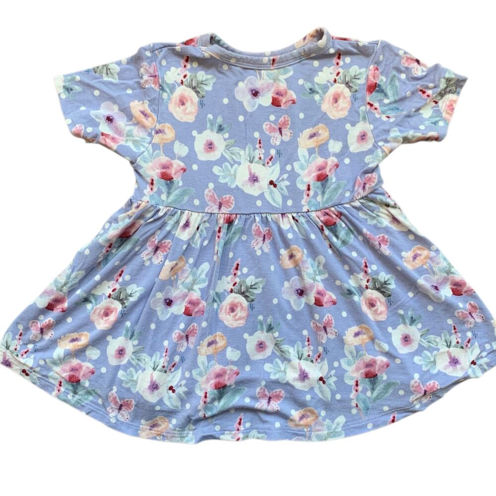 Posh Peanut Bamboo Samantha Floral Short Sleeve Peplum Top - Picture 4 of 6